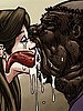 Nicolle had his black cock between her lips sucking hard - Slut for ugly black men by Illustrated interracial