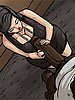 He sat back now as Jenn returned to her knees and got between his fat powerful legs - Produce Man by Illustrated interracial