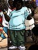 At the huge monster - Happy thanks giving yall by Illustrated interracial