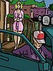 The man works and the woman stays home - Whiskey mirror by Illustrated interracial